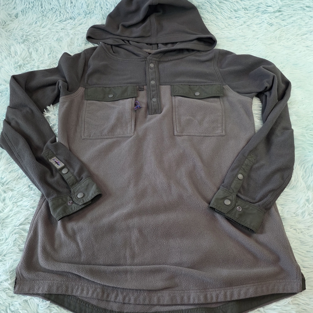 Patagonia Women's Early Rise Hooded Snap-T Fleece Fishing Shirt - Gray - M